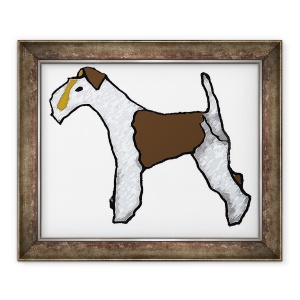 Tablou inramat - Sarah Thompson-Engels - Fox terrier, 50 x 60 cm