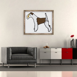 Tablou inramat - Sarah Thompson-Engels - Fox terrier, 50 x 60 cm - Img 2
