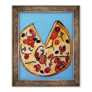 Tablou inramat - Sarah Thompson-Engels - Pizza,2017, 70 x 85 cm