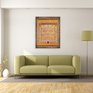 Tablou inramat - Scoala chineza - Kshitigarbha, Judecatorul Iadului, din Dunhuang, 60 x 80 cm - Img 2