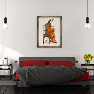 Tablou inramat - Scoala chineza - O femeie chineza indrazneata, 60 x 80 cm - Img 2