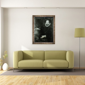 Tablou inramat - Scoala daneza - Tycho Brahe 1546-1601 ulei pe panza, 60 x 80 cm - Img 2