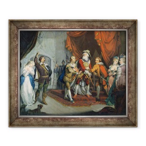 Tablou inramat - Scoala Engleza - Cordelia campionata de contele de Kent, 50 x 60 cm
