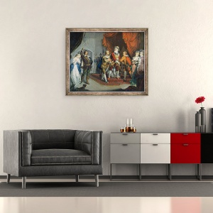 Tablou inramat - Scoala Engleza - Cordelia campionata de contele de Kent, 50 x 60 cm - Img 2