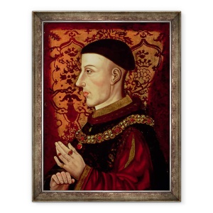 Tablou inramat - scoala engleza - Portretul lui Henric V 1387-1422 ulei pe panou, 70 x 90 cm