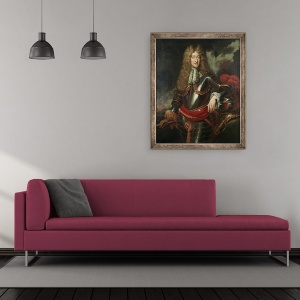 Tablou inramat - Scoala Engleza - Portretul Regelui Iacob II, 50 x 60 cm - Img 2