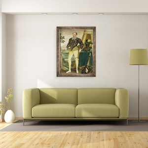 Tablou inramat - scoala engleza - Sir William Drury, de Hawstead, Suffolk 1527-79, 60 x 80 cm - Img 2