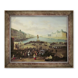 Tablou inramat - Scoala Flamanda - Pont Neuf, Paris, 70 x 85 cm