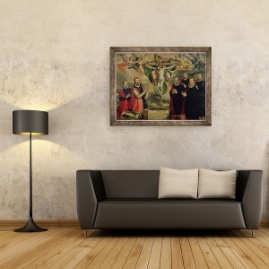 Tablou inramat - Scoala flamanda - Prevot des Marchands si echevinele orasului Paris, 60 x 80 cm - Img 2