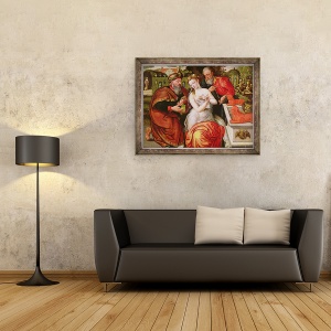 Tablou inramat - Scoala flamanda - Susanna si Batranii, 60 x 80 cm - Img 2