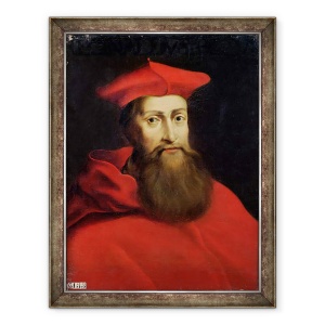 Tablou inramat - Scoala franceza - Cardinalul Reginald Pole 1500-58 Arhiepiscop de Canterbury, 60 x 80 cm
