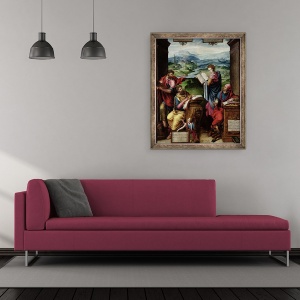 Tablou inramat - Scoala Franceza - Cei Patru Evanghelisti, 50 x 60 cm - Img 2