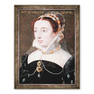 Tablou inramat - Scoala franceza - Diane a Frantei sau de Valois 1538-1619 Ducesa de Angouleme, 60 x 80 cm
