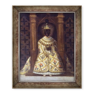 Tablou inramat - Scoala Franceza - Fecioara Neagra din Chadaraita dat de Ludovic al XI-lea 1423-83, 50 x 60 cm