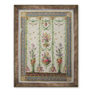 Tablou inramat - Scoala franceza - Flori si un cos agatat, 70 x 90 cm