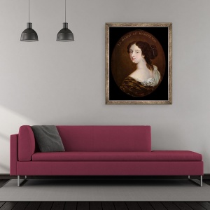 Tablou inramat - Scoala Franceza - Francoise dAubigne 1635-1719 Marquise de Maintenon, 50 x 60 cm - Img 2