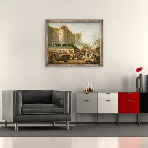 Tablou inramat - Scoala Franceza - Luarea Bastiliei, 50 x 60 cm - Img 2