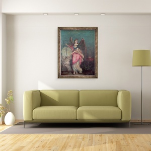 Tablou inramat - Scoala franceza - Motivul aduce un omagiu emblemelor libertatii si egalitatii, 60 x 80 cm - Img 2