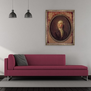 Tablou inramat - Scoala Franceza - Nicolas Restif de la Bretonne 1734-1806, 50 x 60 cm - Img 2