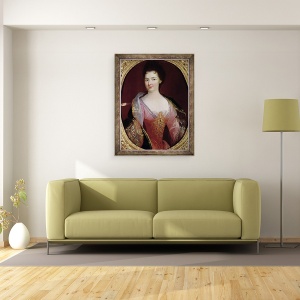 Tablou inramat - Scoala franceza - Portret De Claudine Alexandrine Guerin de Tencin 1682-1749, 60 x 80 cm - Img 2