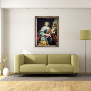 Tablou inramat - Scoala franceza - Portret De Francoise-Athenaise Rochechouart de Mortemart 1641-1707 Marchiza de Montespan, 60 x 80 cm - Img 2