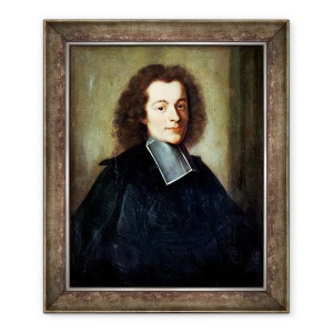Tablou inramat - Scoala Franceza - Portret presupus a fi Voltaire 1694-1778 ca un tanar, 50 x 60 cm