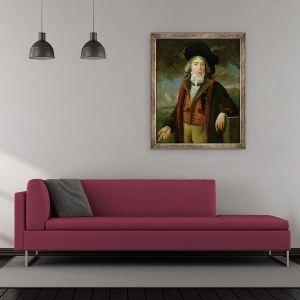 Tablou inramat - Scoala Franceza - Rene-Nicolas Dufriche 1762-1837 Baronul Desgenettes, 50 x 60 cm - Img 2