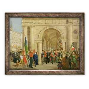 Tablou înrămat istoric cu Giuseppe Garibaldi în Vicenza