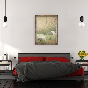 Tablou inramat - Scoala japoneza - Iefuri de camp si iarba de toamna, 70 x 90 cm - Img 3