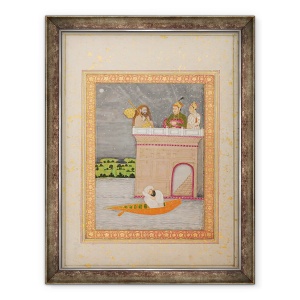 Tablou inramat - Scoala Mughal - Kedara Ragini, 60 x 80 cm