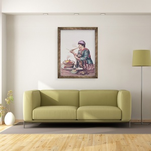 Tablou inramat - Scoala Persana - Negustorul de ceai, 60 x 80 cm - Img 2