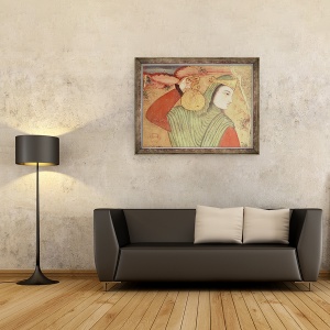 Tablou inramat - Scoala Persana - Omul care transporta vin de la Curtea de Shah Abbas I, 60 x 80 cm - Img 2
