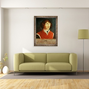 Tablou inramat - Scoala Poloneza - Portretul lui Andreus Nikolaus Copernicus 1473-1543 1575, 60 x 80 cm - Img 2