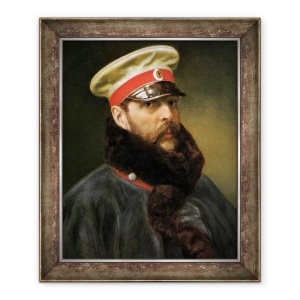 Tablou inramat - Scoala Rusa - Emperor Alexander II, 50 x 60 cm