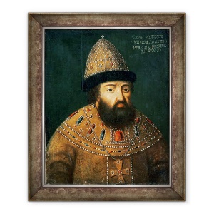 Tablou inramat - Scoala Rusa - Portretul tarului Alexei I Mihailovici 1629-76, 70 x 85 cm