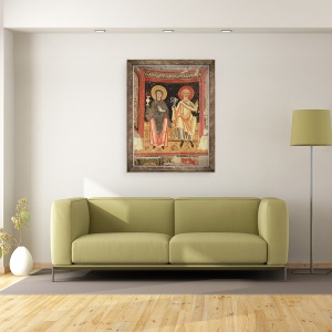 Tablou inramat - Scoala spaniola - Sfantul Petru si Fecioara, 60 x 80 cm - Img 2