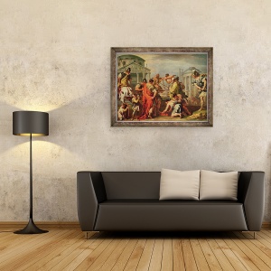 Tablou inramat - Sebastiano Ricci - Marcus Furius Camillus d.c.365 i.Hr. si Brennus fl.c.389 i.Hr., 60 x 80 cm - Img 2