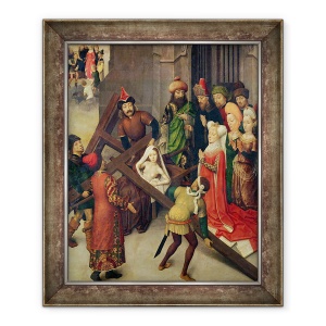 Tablou inramat - Simon Marmion - Sfanta Elena si miracolul crucii adevarate, 70 x 85 cm