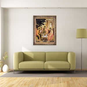 Tablou inramat - Simon Ushakov - Trinitatea Vechiului Testament, 60 x 80 cm - Img 2