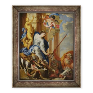 Tablou inramat - Simon Vouet - Ceres invingand atributele razboiului, 70 x 85 cm