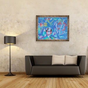 Tablou inramat - Sol Jeong - Simfonia Albastra, 60 x 80 cm - Img 2