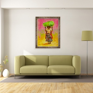 Tablou inramat - Sue Wales - Lucrator teren indian, 2020, 70 x 90 cm - Img 2