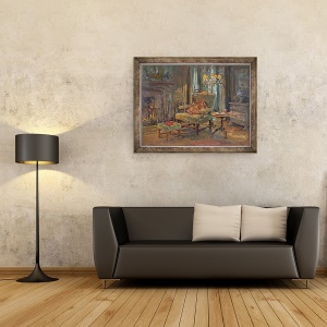 Tablou inramat - Susan Ryder - Lumina de foc Le Mairy, 60 x 80 cm - Img 2