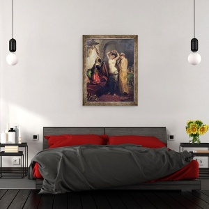 Tablou inramat - Theodore Chasseriau - Toaleta in Seraglio, 70 x 90 cm - Img 3