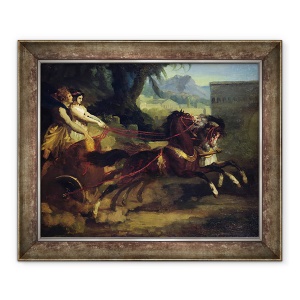 Tablou inramat - Theodore Gericault - Cursa de car vechi, 50 x 60 cm
