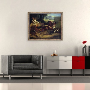 Tablou inramat - Theodore Gericault - Cursa de car vechi, 50 x 60 cm - Img 2