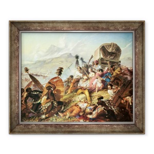 Tablou inramat - Thomas Baines - Batalia de la Blauwkrantz, 70 x 85 cm