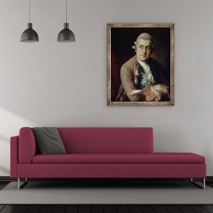 Tablou inramat - Thomas Gainsborough - Johann Christian Bach, 50 x 60 cm - Img 2