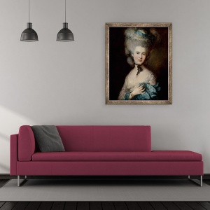 Tablou inramat - Thomas Gainsborough - Portretul Ducesei de Beaufort, 50 x 60 cm - Img 2