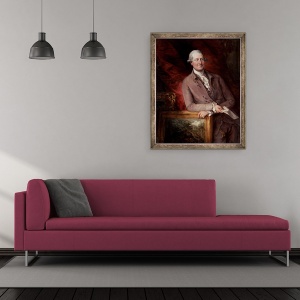 Tablou inramat - Thomas Gainsborough - Portretul lui James Christie 1730-1803, 50 x 60 cm - Img 2